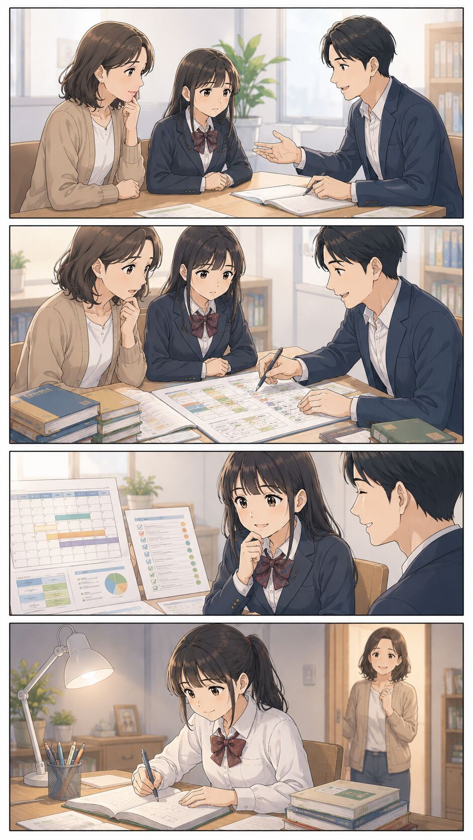 受験戦略相談でやるべきことが明確になる漫画